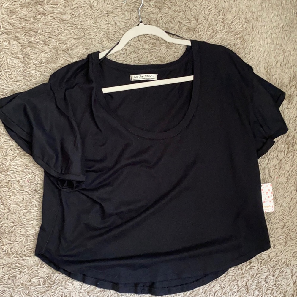 Free people boxy black top